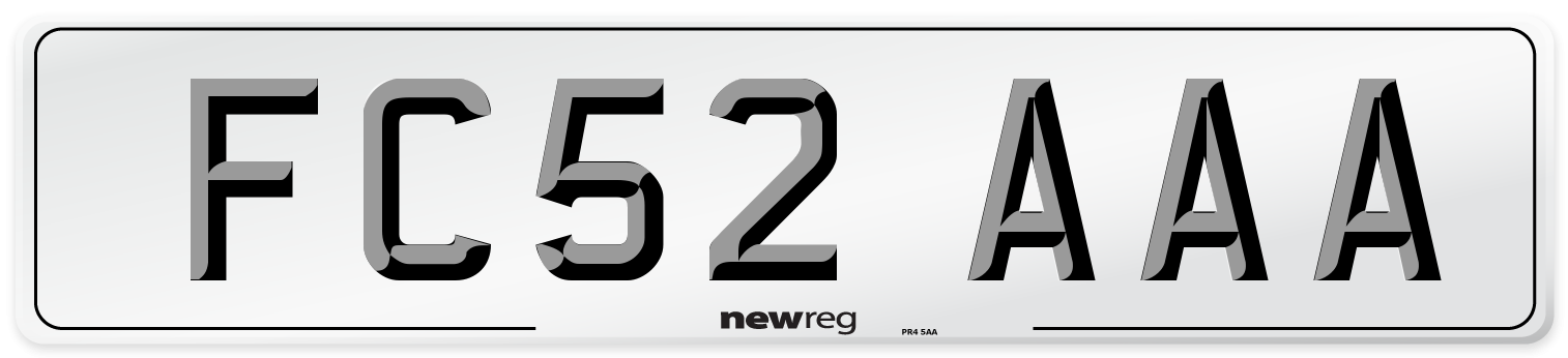 FC52 AAA Number Plate from New Reg